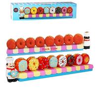 Zion Judiaca Doughnuts Menorah for Children Candle Menorah Hand-Painted Chanukah Sofganiyot Chanukiah for Kids Fits Standard Hanukkah Candles Collectible Chanukiyas