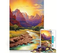 Zion National Park 1000-piece Jigsaw Puzzles Brain Fun Training Seamless Fit Precise Pieces Fascinating Hobby for Idle Moments (38x26cm)