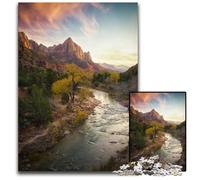 Zion National Park 1000 Piece Jigsaw Puzzles for Adults Wooden Jigsaw Puzzles for Adults Adult Game Gift Family Interactive Game Brain Challenge Gift 1000 PCS(75x50cm)