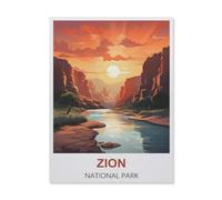 Zion National Park，1000 Piece Wooden Puzzle for An Unforgettable Family Activity - Suitable for All Ages（75x50cm）-IB45