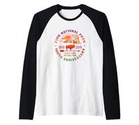 Zion National Park Centennial 100 Year Celebration Souvenir Raglan Baseball Tee