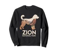 Zion National Park Dog Silhouette Utah Outdoor Hiking Trip Sweatshirt