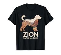 Zion National Park Dog Silhouette Utah Outdoor Hiking Trip T-Shirt