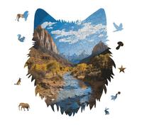 Zion National Park Jigsaw Puzzle 175PCS Wolf Head Design Puzzle Wooden Jigsaw Puzzles for Adults Families