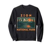 Zion National Park Mountain Lake Scenic View Sweatshirt
