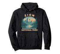 Zion National Park Mountain Reflections Lake Shore Pullover Hoodie
