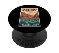 Zion National Park Outdoors Angels Landing Utah 1919 Hiking PopSockets Adhesive PopGrip