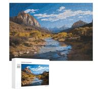Zion National Park Puzzles for Adults Wooden Jigsaw Puzzle with Storage Box Personalized Exquisite Wooden Puzzle for Home Wall Decorative Puzzles&Relaxing Gifts 300 PCS Pieces