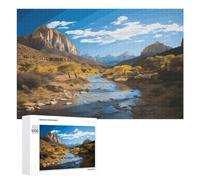 Zion National Park Puzzles for Adults Wooden Jigsaw Puzzle with Storage Box Personalized Exquisite Wooden Puzzle for Home Wall Decorative Puzzles&Relaxing Gifts 1000 PCS Pieces