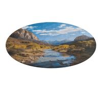 Zion National Park Round Area Rug Non Slip Backing Doormat Water Absorbent Plush Throw Low-Pile Non-Slip Floor Mat Carpet for Living Room Bedroom Entryway Nursery Room 80 * 80cm