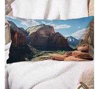 Zion National Park Skyscrapers Cushion Covers Double-Sided Printing Pillows Protectors Invisible Zipper Pillowcase For Tent Car Sofa 40X60Cm