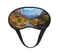 Zion National Park Sleep Mask for Side Sleeper Soft Breathable Sleeping Eye Mask Blackout Silk Eye Sleep Shade Cover with Elastic Strap Night Blindfold for Women Men Travel Nap