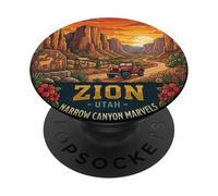 Zion National Park Sunset Canyon Desert Adventure PopSockets Adhesive PopGrip