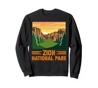Zion National Park Sunset Canyon Graphic with Pines Sweatshirt