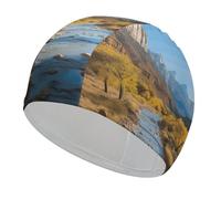 Zion National Park Swim Cap for Women Men Swimming Hat Bath Waterproof Pool Caps for Long Thick Curly Hair