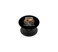 Zion National Park Utah Narrows Angels Landing Retro Artwork PopSockets Adhesive PopGrip