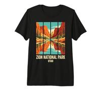 Zion National Park Utah Red Rock Canyon Reflection Premium T-Shirt