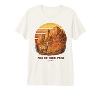 Zion National Park Utah Retro Camping Hiking Souvenir Premium T-Shirt