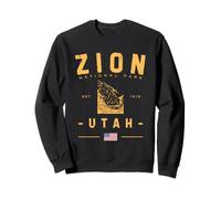 Zion National Park Utah USA Mountains American Flag Sweatshirt