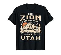 Zion National Park Value Graphic T-Shirt, Men, Black, M