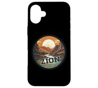 Zion National Park Vintage Sunset Landscape Case for iPhone 16 Plus