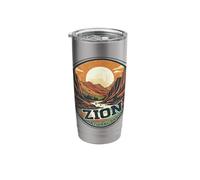 Zion National Park Vintage Sunset Landscape Stainless Steel Insulated Tumbler