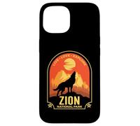 Zion Utah Live Love Explore Howling Wolf Design Case for iPhone 15