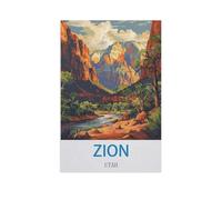 Zion Utah，Paper Jigsaw Puzzle 1000 Pieces Adult Toys Decompression Game（50x70cm）-GB16
