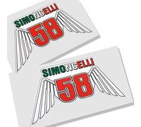 ZionDesigns Marco Simoncelli 58 `WINGS` moto gp graphics x 2