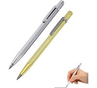 ZIOO 2 Pcs Ceramic Tile Cutter Pen, Metal Plate Glass Marker Lettering Pen, Scribe Tool, Hard Tiles Glass Cutter Metal Pen Portable Alloy Marking Pen