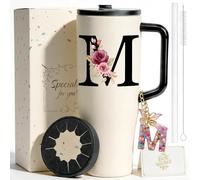 ZIOSINM Stainless Steel Thermal Water Bottle with Silicone Sleeve (M) | 1.2 L / 40oz Capacity, Double Wall, Keychain, Customisable, Mum Gifts