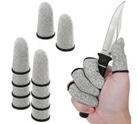 ZIOYANE 10Pcs Cut Resistant Reusable Finger Cots | High-performance cut-resistant material protects against sharp objects. Breathable design prevents sweating.