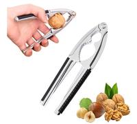 ZIOYANE 1pc Heavy Duty Nutcracker,with Black Non-Slip Handle Aluminium Alloy Nut Opener Tool for Walnuts Hazelnuts Almonds Pecan Kitchen Home Use
