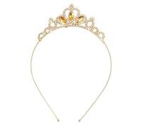 ZIOYANE 1Pcs Princess Crown Tiara, Rhinestone & Pearl Headband & Costume Hair Accessories for Wedding, Birthday, Carnival & Fancy Dress (Pink)