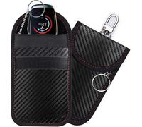 ZIOYANE 2Pcs Anti Theft Faraday Pouch for Keys, Premium Signal Blocking RFID Signal Blocker Bags for Key Fob, Keyless Entry Remote Protection Case for Vehicle Remote Security