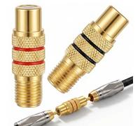 ZIOYANE 2Pcs Gold-Plated RCA Female to Female Coupler, AV Audio Video Extension Adapter for Speaker, Amplifier & DVD Player