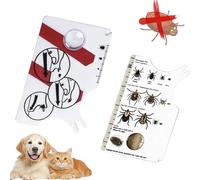 ZIOYANE 2Pcs Tick Remover Card Set, Tick Catching Tool with Magnifying Glass for Humans, Dogs & Cats