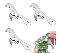 ZIOYANE 3Pcs Manual Can Opener, Silver Stainless Steel Multifunctional Kitchen Accessory with Comfort Handle for Home, Camping & Travel