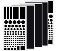 ZIOYANE 5-Pack LED Light Dimmer Film Set, 3 Blackout Sheets + 2 Patterned Self-Adhesive Covers, Glare Reducing Stickers for Alarm Clocks, Electronics & Home Lighting