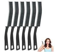 ZIOYANE 6Pcs Hard Bristle Grout Brush, Alloy Narrow Gap Grout Cleaner Multi-Purpose Cleaning Brush for Tiles Bathroom Kitchen & Floor Corners (Black)