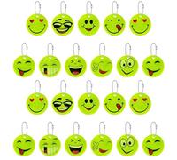 ZIOYANE Pack of 22 Reflectors with Key Fob Design - Vibrant Mixed Colour Reflective Pendants for School Bags Backpacks Cycling Hiking & Night Running Accessories