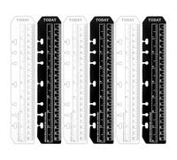 ZIOYANE Pack of 6 Flexible Bookmark Ruler, A5 Page Marker and Plastic Divider with Measurement PP Binder Tool for 6-Hole Notebooks
