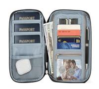 ZIOYANE Small Black Passport Holder, 1PCS RFID Blocking Travel Wallet, Waterproof Document Organiser for Passports, Credit Cards & Boarding Passes, Ideal for Solo Travel & Business Trips
