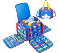 ZIOZERTT Carrying Case Compatible with Little Tikes Story Dream Machine and Headphones,Portable Storage Bag for Story Books and Audio Play Characters with Shoulder Strap,Gift for Kids,Blue,Case Only