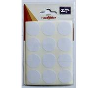 ZIP 24mm White Self Adhesive Round Spot Dot Sticky Labels Circle Stickers (84 Stickers)