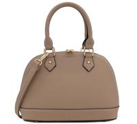Zip-Around Saffiano Classic Dome Satchel, Travertine, One Size
