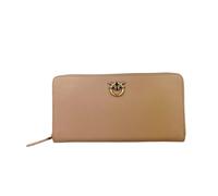 Zip Around Vitello Seta - female - PINKO - Wallets & Cardholders - Beige - ONE SIZE - Accessories ONE SIZE