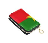 Zip Around Women's Wallets Card Holder Wallets RFID Blocking Small Coin Purse Pouch with Zipper Burkina Faso Flag