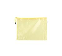 Zip Bags Portable Zipper File Bag Transparent Single-Layer Mesh Test Paper Data Storage Office Files Stationery(A5-Yellow)