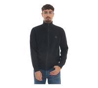 Zip Cardigan with Side Logo - male - Boss - Cardigans - Blue - S - Knitwear S